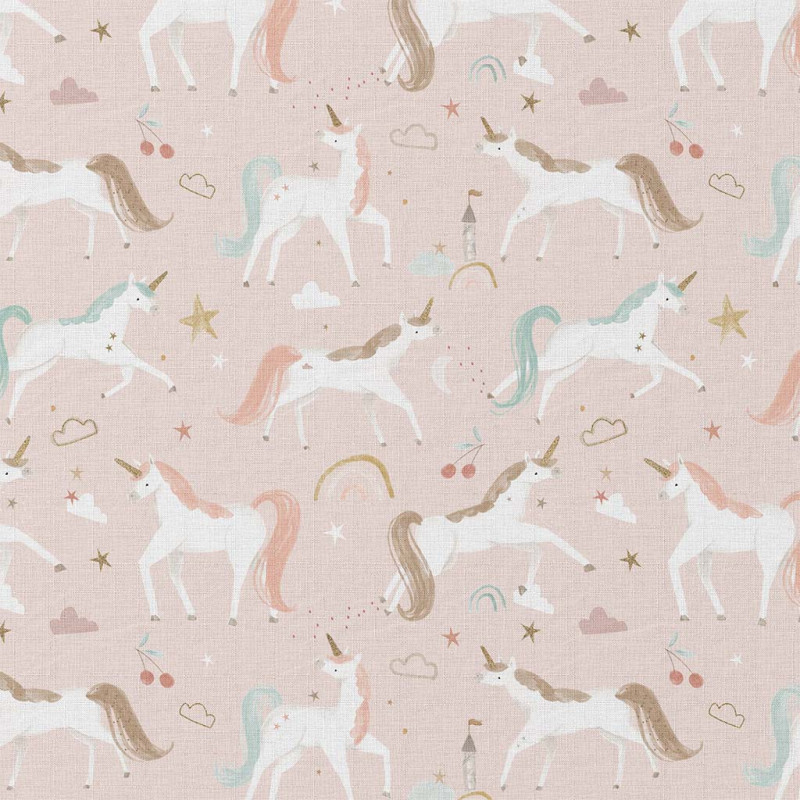 Printed Cotton COLINE Petal / White